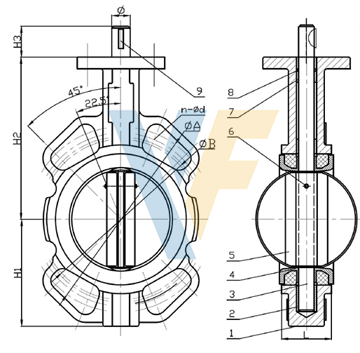 D71X Wafer Butterfly Valve