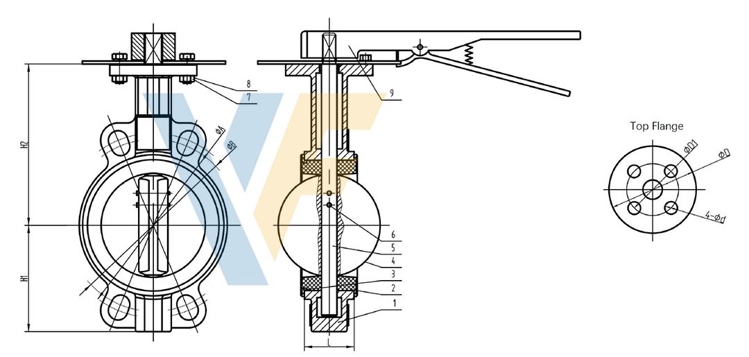 A Type PTFE Seat Butterfly Valve