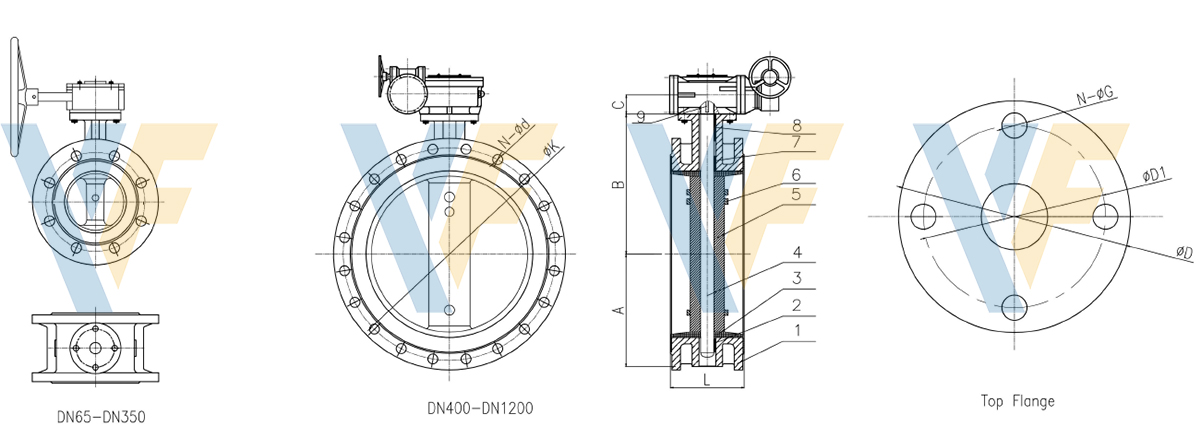 Double Flange Butterfly Valve