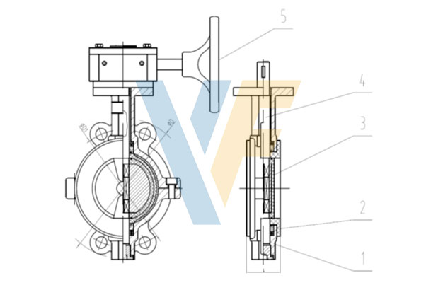 Full PTFE Lined Butterfly Valve