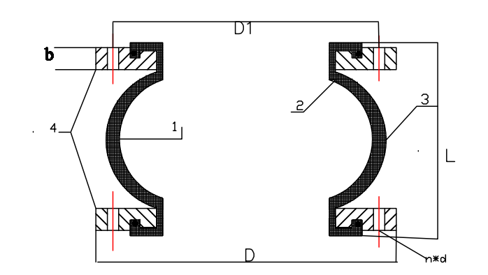 Rubber expansion joints ss304 flange PN16