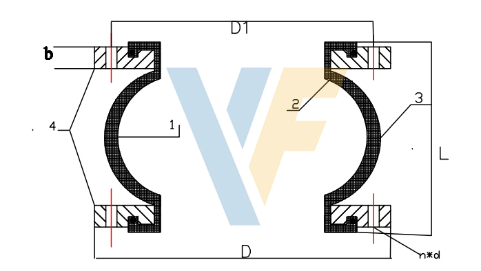 PTFE lined EPDM rubber expansion joints