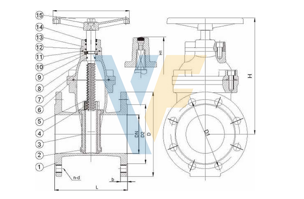 SABS 664 PN10/PN16 Non-Rising Stem Resilient Seated Gate Val