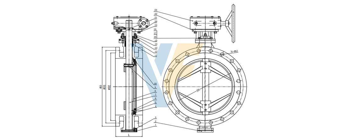 Triple Offset Flanged Butterfly Valve