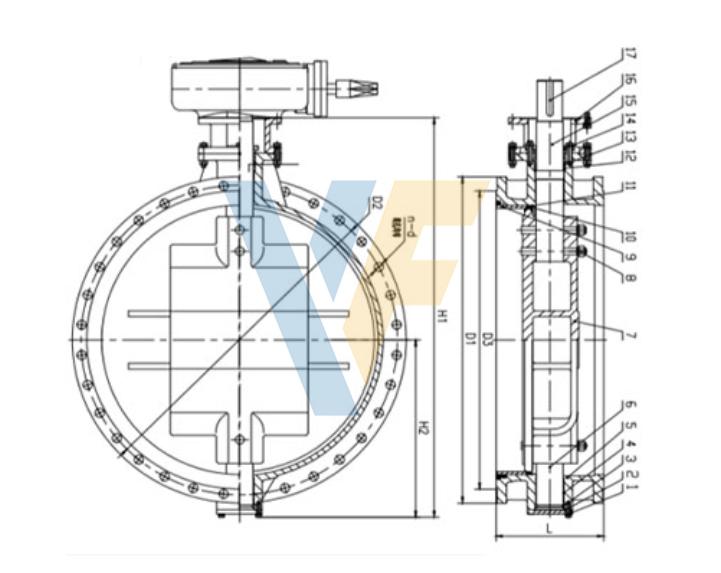 Double Eccentric Flange Butterfly Valve