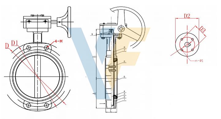 Semi Lug butterfly valve