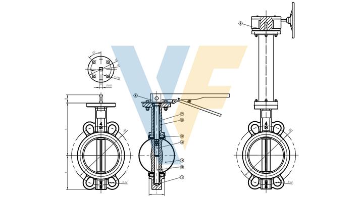 Extended stem butterfly valve