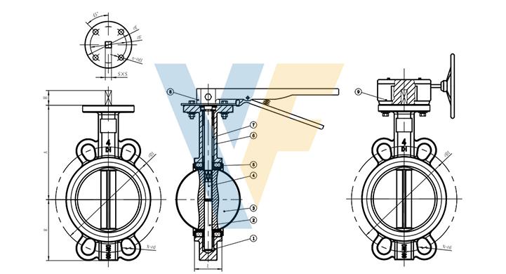 Ductile Iron Wafer Butterfly Valve